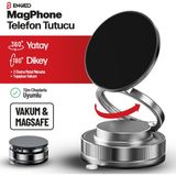 Enkado TH20 Magsafe Vakumlu Telefon Tutucu 360° Dönebilen Ayarlanan Araç İçi Stand Masa Cam Duvar Sabitleyici