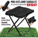 Enkado Ultra Hafif El Çantası Boyutunda Katlanır Kamp Sandalyesi Portatif Taşınabilir Piknik Sandalyesi Cep Taburesi