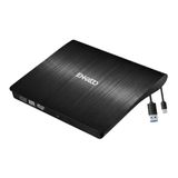 Enkado USB 3.0 & Type-C Harici DVD/CD Okuyucu ve Yazıcı - Taşınabilir Slim Optik Sürücü (Windows ve Mac Uyumlu)