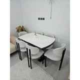 Enkare X Ayaklı Masa Badem Sandalye Takımı, 6-8 Kişilik, Salon, Mutfak