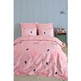 Enlora Home Desenli Pike Seti Çift Kişilik FlowerOfLove Pudra (Pike+Yastık Kılıfı)
