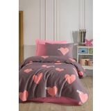 Enlora Home Desenli Pike Seti Tek Kişilik Jana Pembe (Pike+Yastık Kılıfı)