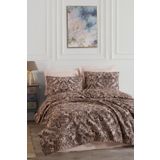 Enlora Home Desenli Pike Seti Tek Kişilik Muster Kahve (Pike+Yastık Kılıfı)