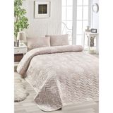 Enlora Home Kapitone Yatak Örtüsü Seti Çift Kişilik Vizon Yumuşak Pamuklu Kumaş ve Bakteri Yapmaz - 200 x 220 cm