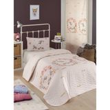 Enlora Home Kapitone Yatak Örtüsü Seti Tek Kişilik Unicornlar Pembe - 160 x 220 cm