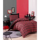 Enlora Home Kolay Ütülenir Nevresim Takımı Tek Kişilik İskoç Kırmızı - 160 x 220 cm