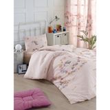Enlora Home Kolay Ütülenir Nevresim Takımı Tek Kişilik Unicornlar Pembe - 160 x 220 cm - Renkli