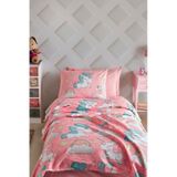 Enlora Home Pike Takımı Tek Kişilik Baskılı Unicornio Pembe