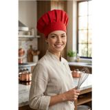 Enma Life Ayarlanabilir Kırmızı Aşçı Şapkası