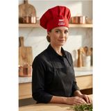 Enma Life Beyaz Best Chef Baskılı Kırmızı Şef Aşçı Şapkası, Mantar Kep