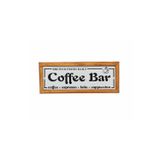 Enma Life Çay Kahve Köşesi Duvar Dekoru ,Coffee Bar Breved Fresh Beyaz Zeminli Ahşap Çerçeveli Tablo