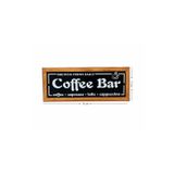 Enma Life Çay Kahve Köşesi Duvar Dekoru ,Coffee Bar Breved Fresh Siyah Zeminli Ahşap Çerçeveli Tablo