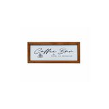 Enma Life Çay Kahve Köşesi Duvar Dekoru ,Coffee Bar Love Is Brewing Beyaz Zeminli Ahşap Çerçeveli Tablo