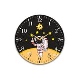 Enma Life Çocuk Odası Duvar Saati / Astronot Ve Uzay Temalı Duvar Saati /Dijital Duvar Saat / Uv Baskılı 48 Cm
