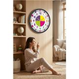 Enma Life Çocuk Odası Duvar Saati / Öğretici Duvar Saati 48 Cm/ Dijital Duvar Saat / Uv Baskı /