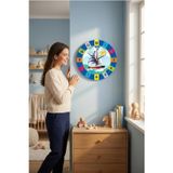 Enma Life Çocuk Odası Duvar Saati /Renkli Gemi Ve Deniz Temalı Duvar Saati / Uv Baskılı / 48 Cm