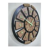 Enma Life Fosforlu Mdf Kemençe Ahşap Analog Duvar Saati