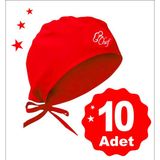 Enma Life İnce Chef Bonesi 10 Lu Set Bone| Özel Tasarım Aşçı Ve Şef Bonesi | Cerrahi Bone Ve Bandana