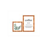 Enma Life Kahve Köşesi Coffee Noun 2 Li Okaliptus Görselli Tablo,Ahşap Çerçeveli Tablo