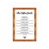 Enma Life Kahve Köşesi Duvar Dekoru The Coffee Guide Beyaz Zeminli Ahşap Çerçeveli Tablo