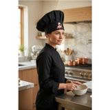Enma Life Mr. Chef Logo Baskılı Siyah Şef Aşçı Şapkası, Mantar Kep