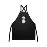 Enma Life Mutfak Önlüğü Master Chef Ananas Desenli - Tokalı Siyah Önlük