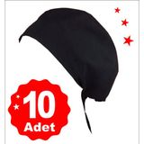 Enma Life Siyah Chef Bonesi 10 Lu Set Aşçı Ve Şef Bonesi | Cerrahi Bone Ve Bandana