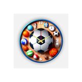 enmalife Çocuk Odası Duvar Saati / Futbol Topu Temalı Duvar Saati / Dijital Duvar Saati / Uv Baskılı / 48 Cm