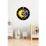 enmalife Fosforlu Çocuk Odası Duvar Saati / Dijital Baskı / 48 Cm