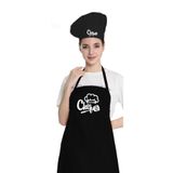 enmalife Siyah Chef Aşçı Şapkalı Mutfak Önlüğü