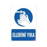 Ennalbur Dek FL 1250 Ellerini Yıka Uyarı Levhası 25 x 35 cm
