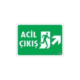 Ennalbur Dek FL 946 Acil Çıkış Uyarı Levhası 17,5 x 25 cm