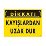 Ennalbur Dikkat Kayışlardan Uzak Dur Uyarı Levhası 25X35 KOD:225
