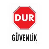 Ennalbur Dur Güvenlik Siyah Kırmızı Uyarı Levhası 25 x 35 cm KOD:1600