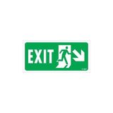 Ennalbur Exit Sağ Aşağı Uyarı Levhası 17,5 x 25 cm KOD:957