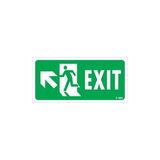 Ennalbur Exit Sol Yukarıı Uyarı Levhası 17,5X25 KOD:960