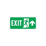Ennalbur Exit Yukarı Sağ Ok Işaretli Uyarı Levhası 17,5 x 25 cm KOD:955