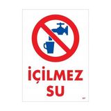 Ennalbur Içilmez Su Uyarı Levhası 25X35 KOD:407