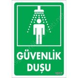 Ennalbur Tehlike Duşu Uyarı Levhası 17,5 x 25 cm KOD:1017
