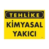 Ennalbur Tehlike Kimyasal Yakıcı Uyarı Levhası 25X35 KOD:761