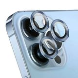 Ennar Apple İphone 14 Pro 6.1'' Metal Çerçeveli Kamera Koruma Lensi Sierra Mavi