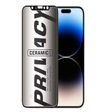 Ennar Apple İphone 15 Plus Tam Kaplayan Mat Hayalet Esnek Kırılmaz Seramik Nano Ekran Koruyucu