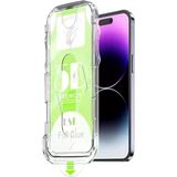 Ennar Apple İphone 15 Plus Uyumlu Kolay Uygulama Aparatlı Tam Kapatan Kırılmaz Cam Ekran Koruyucu