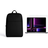 Ennar MacBook Pro 14" (M4 Pro) Siyah Notebook Laptop Sırt Çantası ve Ekran Koruyucu
