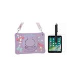 ENNAR Redmi Pad SE 11 inç Cute Dolls Askılı Standlı Tablet Kılıfı+Kalemi+Kırılmaz Cam