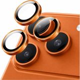 Ennar [safir Lens] iPhone 17 Pro Max Uyumlu Kolay Kurulum Aparatlı Alüminyum Çerçeveli 9h Kamera Lens Koruyucu - Turuncu
