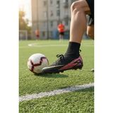 Enoch Bilek Çoraplı Grafik Baskılı Dişli Taban Ortopedik Krampon Futbol Ayakkabısı - Siyah - Altın