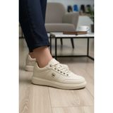 Enoch Casual Düz Taban Bağcıklı Erkek Sneaker Yürüyüş Ayakkabısı - Bej
