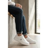 Enoch Casual Düz Taban Bağcıklı Erkek Sneaker Yürüyüş Ayakkabısı - Beyaz