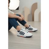 Enoch Çocuk Klasik Çizgili ve Kontrast Detaylı Rahat Günlük Sneaker Spor Ayakkabı - Beyaz - Laci